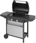 CAMPINGAZ, Barbecue à Gaz Class 2 LX Vario, 2 Brûleurs, Puissance 7.5kW, 2 Tablettes Latérales, Grille et Plancha en Acier Double Emaillage