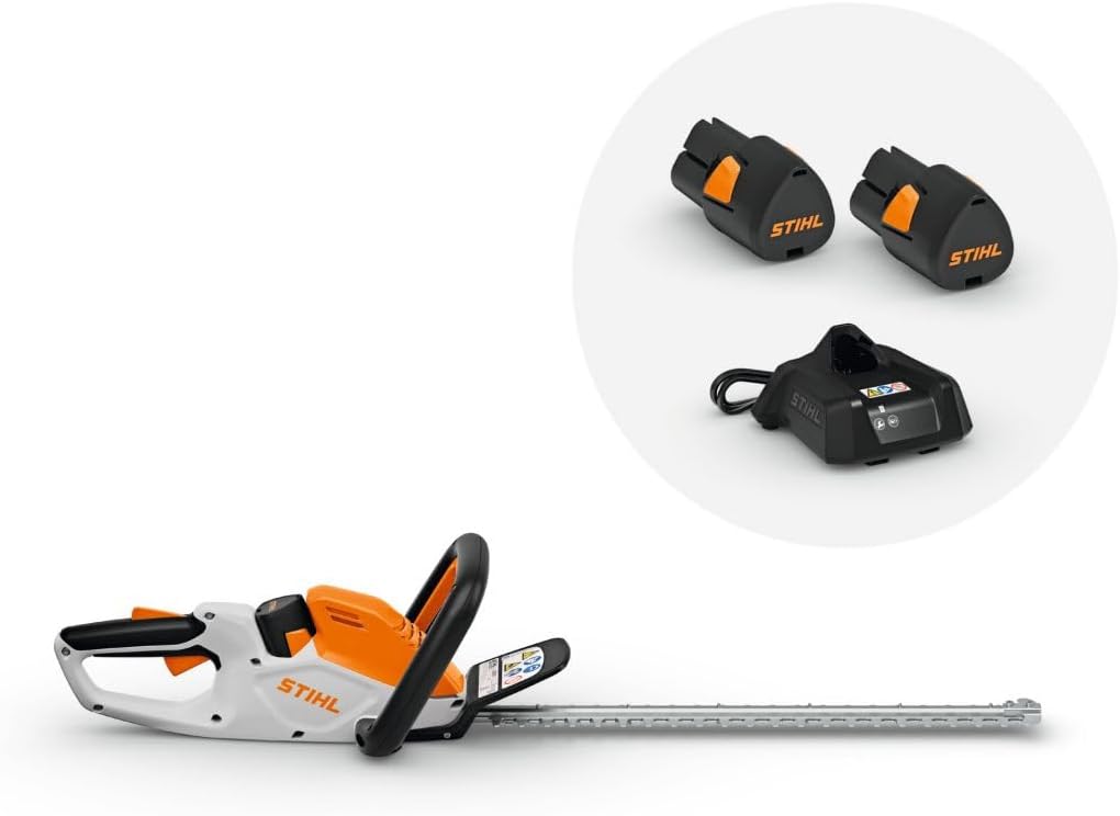 Stihl, Taille-haies STIHL HSA 40 en kit, 2 batteries + chargeur, Orange/Blanc/Noir/Gris