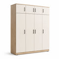 Armoire à 6 portes en bois et MDF laqué blanc