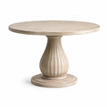 Table ronde en bois de chêne massif 120cm