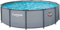 FUNSICLE, Piscine hors sol, Piscine Tubulaire Ronde Gris uni Ø4, 57m x h1, 22m, Gris