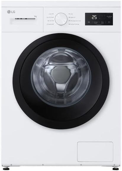 LG F94N15WHS Lave-linge frontal 9kg 1400 Tours/min, F94N15WHS, Blanc/Noir