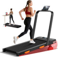 UMAY, Tapis de Course Pliable Inclinable 15%, Tapis de Marche Inclinable 6 en 1 avec Moteur Silencieux, Noir, 136KG, Walking Pad