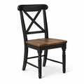 Chaise en bois noir et chêne