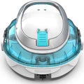 Robot de piscine, 90min Nettoyage, Aspirateur sans Fil, Idéal pour Piscines à Fond Peu Profond – BRINBO, Bleu nacré Blanc