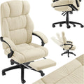 ® Chaise de Bureau Ergonomique avec Repose-Pieds, Chaise Ergonomique pivotante à 360°, Fauteuil de Bureau Rembourrage épais et Revêtement en Velours