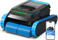 Robot de Piscine PC20 Sol et Paroi, pour piscines jusqu'à 170m2, Aspirateur Puissant 18927 L/H avec contrôle par App – BOTLUXE, Noir/Bleu