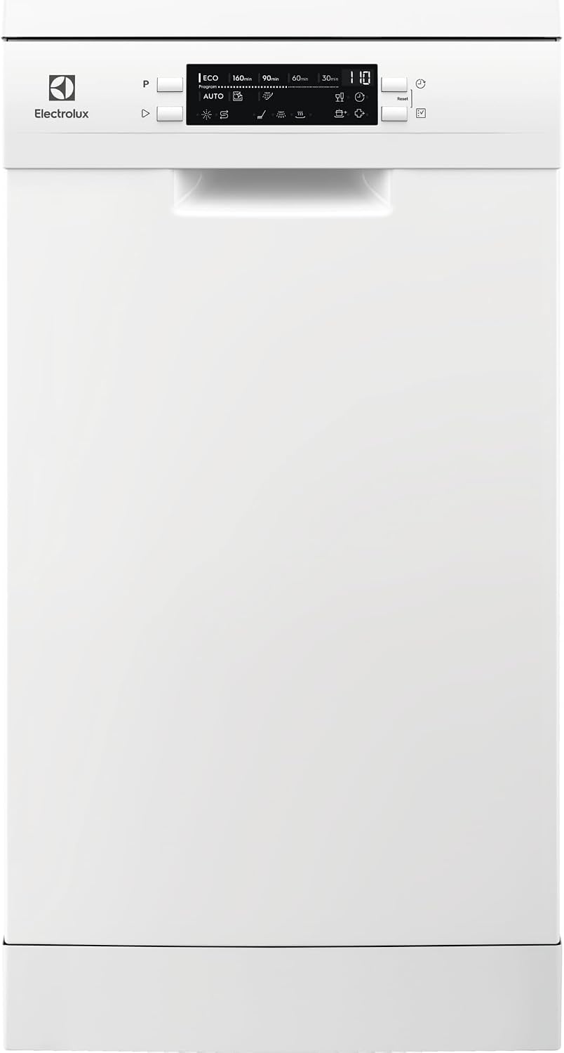 Electrolux ESS42220SW Lave-vaisselle, 45 cm, ESS42220SW, 9 couverts, série 600 SatelliteClean, 8 programmes, Blanc, Moteur inverseur, ExtraHygiène