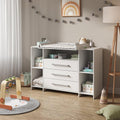 Commode à Langer Oskar, 143x100cm XL avec tiroirs – Vicco, Blanc, Convient comme Table à Langer avec Espace de Rangement Extensible