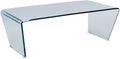 Table Basse SUZANA, Verre trempé courbé, Transparent – Vente-unique