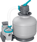 Bestway, Pompe, Système de Filtre à Sable avec minuterie 8 327 l/h, 280 W, Gris/Bleu