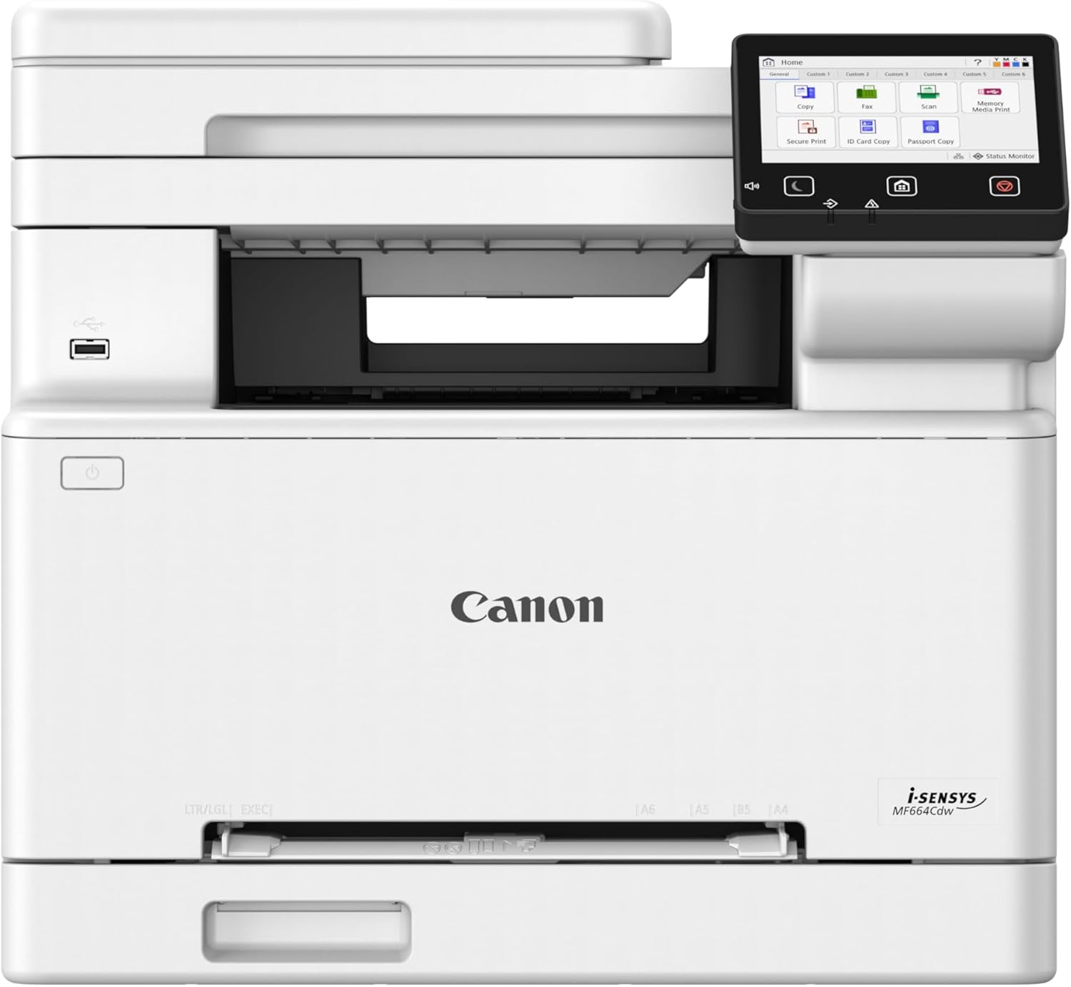 Canon MF664CDW, Imprimante Laser Couleur, sans Fil, i-SENSYS MF664CDW, Blanc/Noir, Copie et numérisation A4, 33 ppm, Wi-FI, Impression