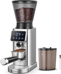 Moulin électriques à cônes, Réservoir à Grains 300 g, pour Expresso et Café Filtre, Meule Conique en Acier Inoxydable – AMZCHEF