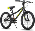 HH HILAND, VTT, pour Garçon et Fille de 6 à 9 Ans, Noir/Jaune, Freins V-Brake, Vélo Enfant