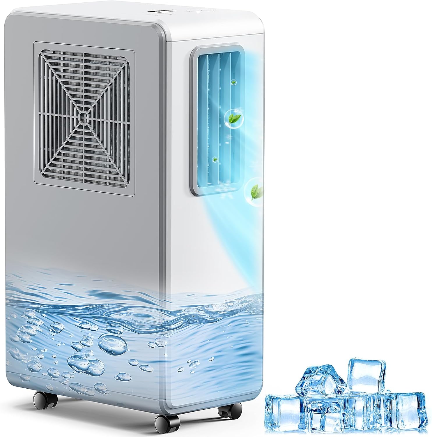MaidellAir Climatiseur Mobile, 3 Vitesses, pour Maison, 4 en 1 climatiseur, Minuterie 24h, Blanc pur, Refroidissement, Ventilateur