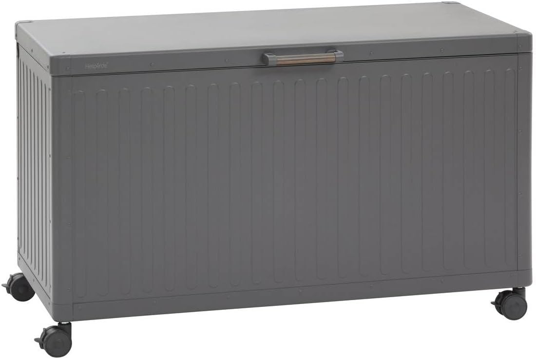 Coffre de rangement edenio graphite s 130 x 60, 4 x 78cm en aluminium – HESPERIDE, Gris