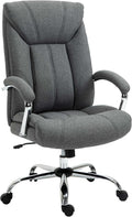 Chaise Bureau Ergonomique, Fonction de Bascule et pivotant à 360°, Hauteur réglable, Fauteuil de Bureau – Vinsetto, télétravail, Gris