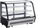 METRO Professional Réfrigérateur de présentation, 88 x 56, 8 x 68, 6 cm, froid avec ventilateur, inox/verre, Argent/Noir, 130l, argenté/noir