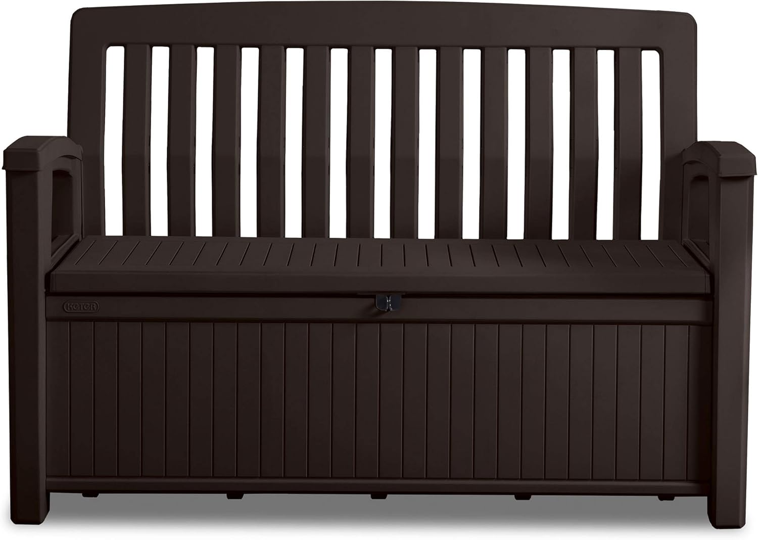 Banc de Jardin avec Coffre de Rangement en résine 227L, Marron – Keter