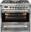 Kaiser, Four encastrables, HGE 93505 R Gaz Electrique Cuisinière 90cm/Four électrique/Cuisinière/ 115L / Plaque de, Acier Inoxydable/Noir