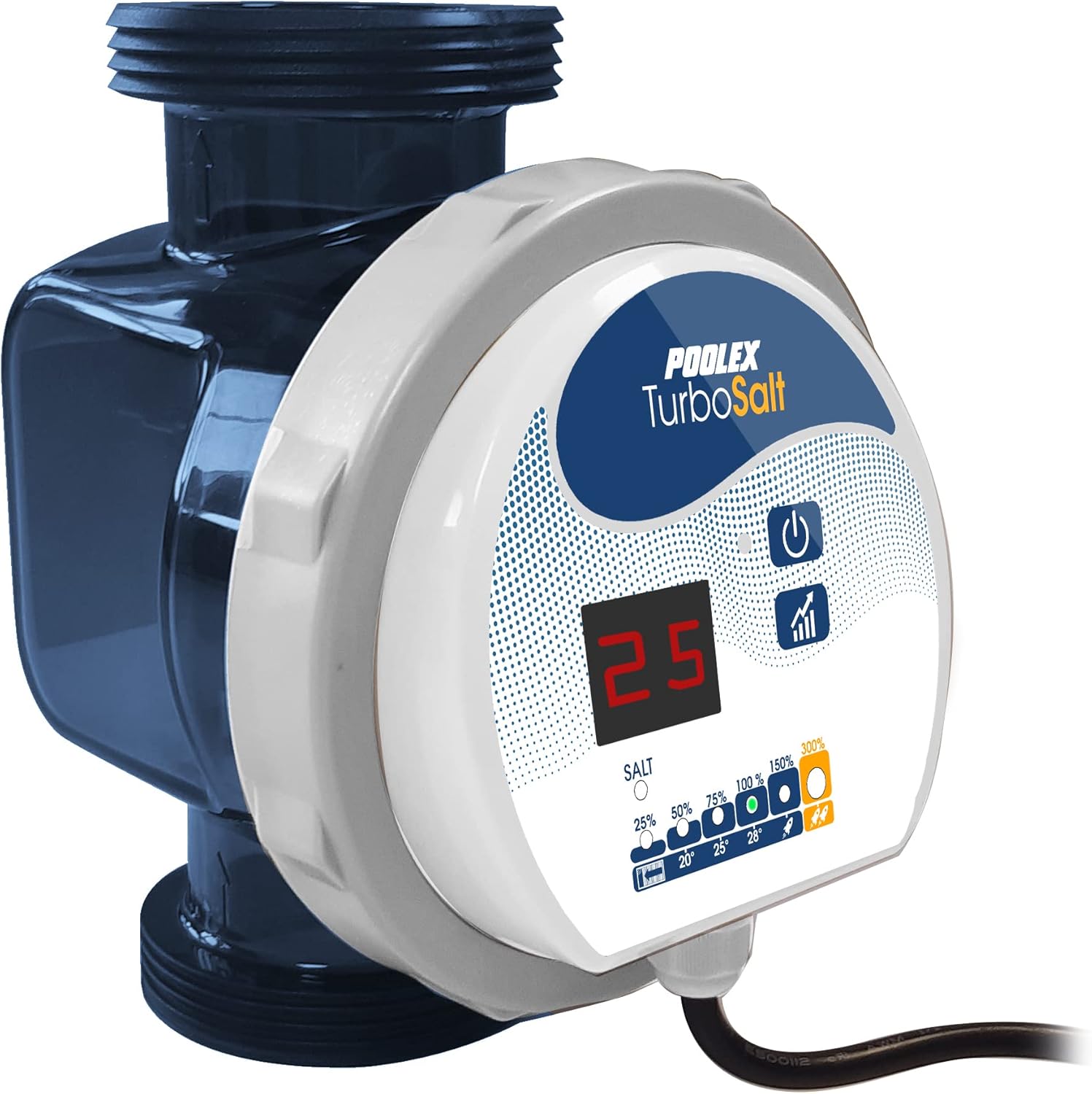 Accessoire et pièces détachées, 4 Modes de Fonctionnement, Électrolyseur Compact pour Piscine – POOLEX, Bleu/Blanc, Jusqu'à 40 m3