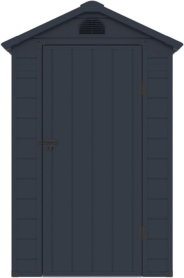 Vente-unique, Abri de jardin, Abri de Jardin en résine Gris Anthracite 1, 39 m2, CESIO, Gris Anthracite