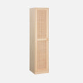 Armoire Dressing cannage et Effet Bois. Garde-Robe 1 Porte. 5 étagères H180cm, Beige/Bois Clair – Alice's Garden, sweeek