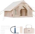 VEVOR 300D, Tente, Tente de Camping Gonflable Tente de Glamping 3 à 12 Personnes Oxford 300D Facile à Installer, Beige