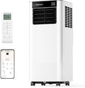 Temprium Climatiseur Mobile 9000 BTU, Silencieux <48 dB, Contrôle Via Application/Télécommande, Idéal Pour Pièces Jusqu'à 25 m2, Blanc/Noir