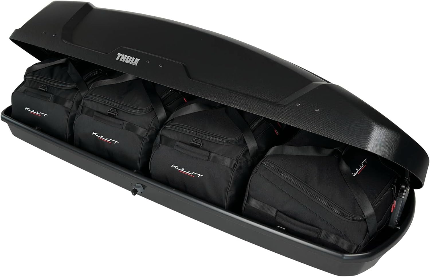 KJUST, Accessoire pour coffre de toit, Set de 4 sacs pour coffre de toit THULE FORCE XT SPORT, Noir