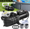 Pompe Piscine 3000 W Pompe Filtration Piscine 35000 L/h pour Piscines Hors Sol Enterrées, 2860 tr/min, avec Panier Filtre – VEVOR, Noir/Blanc, Spa