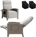 Set de 2X Chaise Longue Bain de Soleil en Rotin avec Dossier Réglable, Fauteuil Relax Jardin pour Balcon Terrasse Veranda – Fiutazge