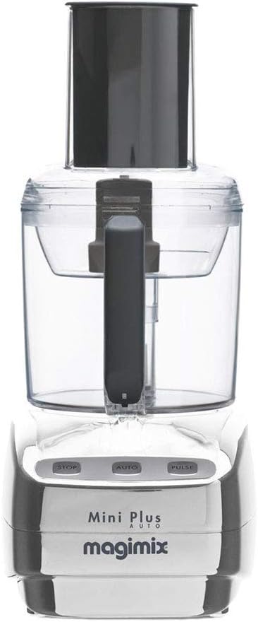 Magimix Robot de Cuisine Multifonction Mini Plus 1, 7 L, Idéal pour Petites Préparations, Chrome Brillant/Noir, Hachoir, Blender, Presse-Agrumes