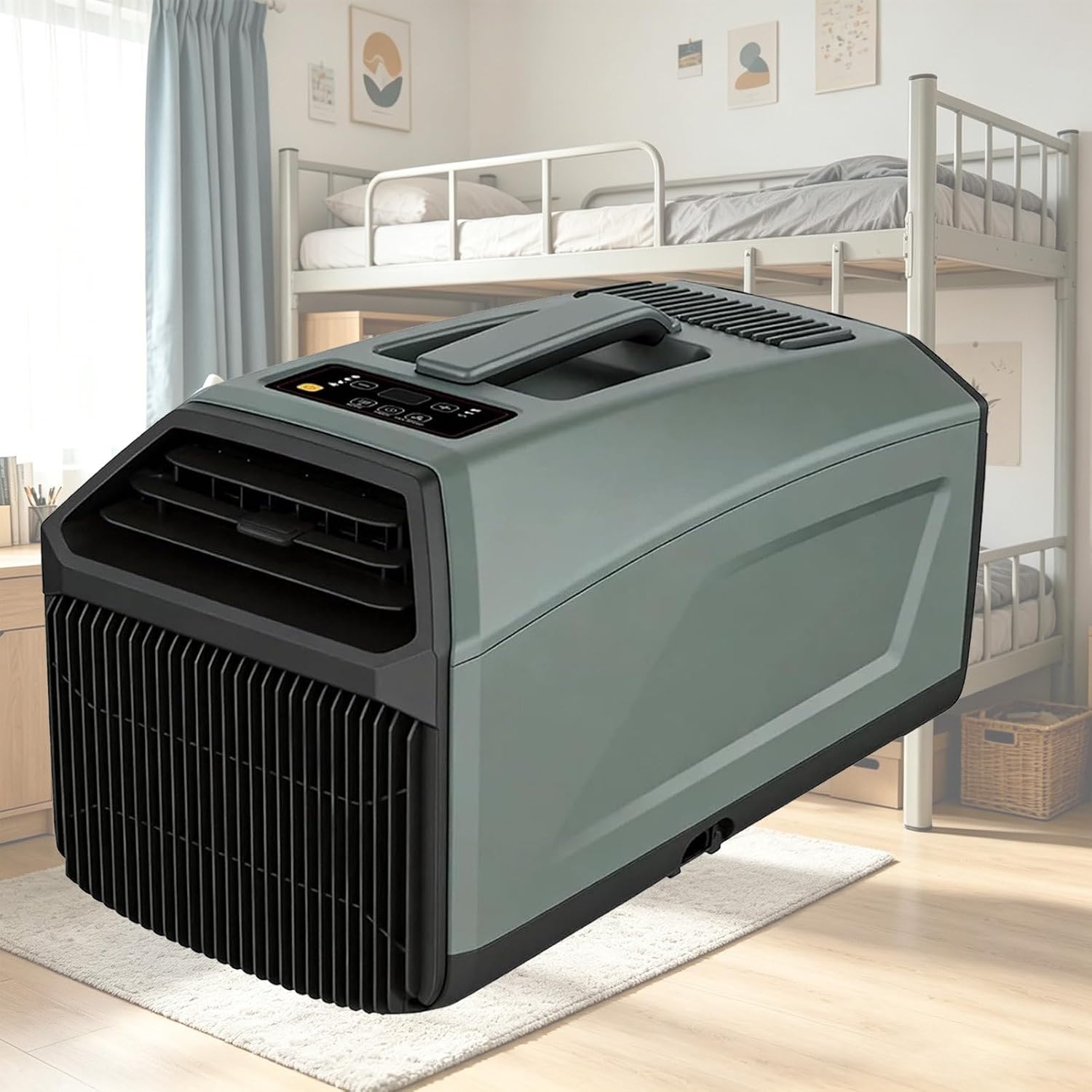 Pvxa -1500W Climatiseurs Portables pour Petites PièCes, Climatiseur De Camping d'une Puissance De Refroidissement De 4 500 Btu, Vert/Noir