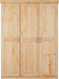 Armoire, 2 portes, Armoire de chambre à coucher – Inter Link, Armoire à portes battantes, Armoire à linge, Armoire-penderie, Pin massif