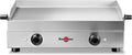 Plancha, Plaque de Cuisson en Inox 64 x 33 cm – Krampouz, Argent, 3200 Watts, 2 Zones de Cuisson, 2 Thermostats jusqu'à 300 °C