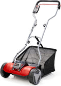 Einhell Tondeuse à Gazon Manuelle sans Fil GE-HM 18/38 Li, axe de Coupe sur roulement à Billes avec 5 Lames, Rouge/Noir/Gris, 18V