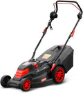 ELEM GARDEN TECHNIC Tondeuse à Gazon électrique 1600W, 38CM, Noir/Rouge, Elem Garden