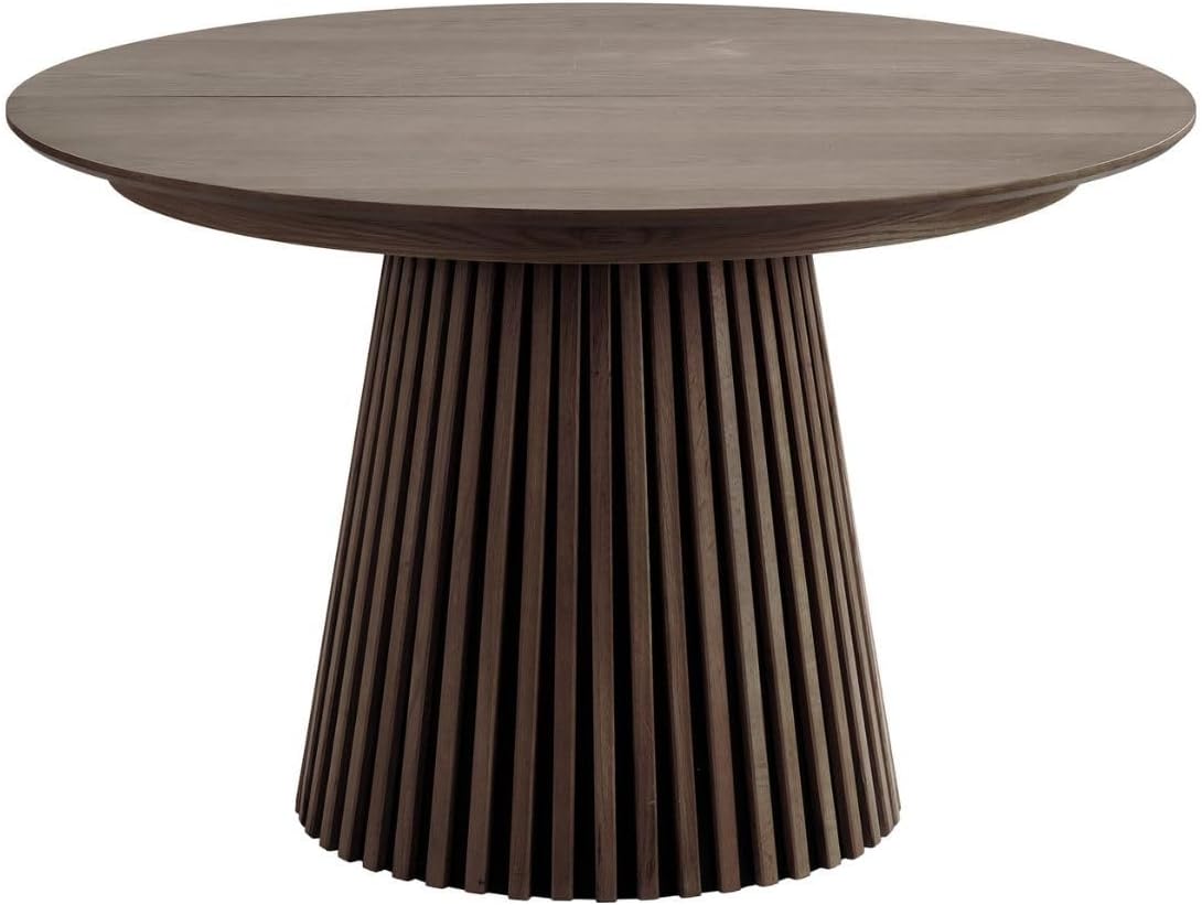 Table Extensible à 240cm Pied Relief MDF Placage Chêne fumé, Brun – AltoBuy, DUBLIN