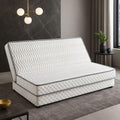 Matelas Ferme pour Tous Clic Clac 120x190 x 10 cm, Découpe Assise 60 cm, Blanc/Gris – Literie Julien, 5 Zones de Confort, Très Respirant