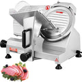 VEVOR, Trancheuse, Trancheuse Électrique Commerciale 200 W Trancheuse à Jambon Lame 203 mm 350-400 tr/min, Argent/Noir