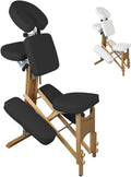Chaise de Massage en Bois Pliable avec Sac de Transport, 2 Coloris, Noir/Blanc – Vivezen
