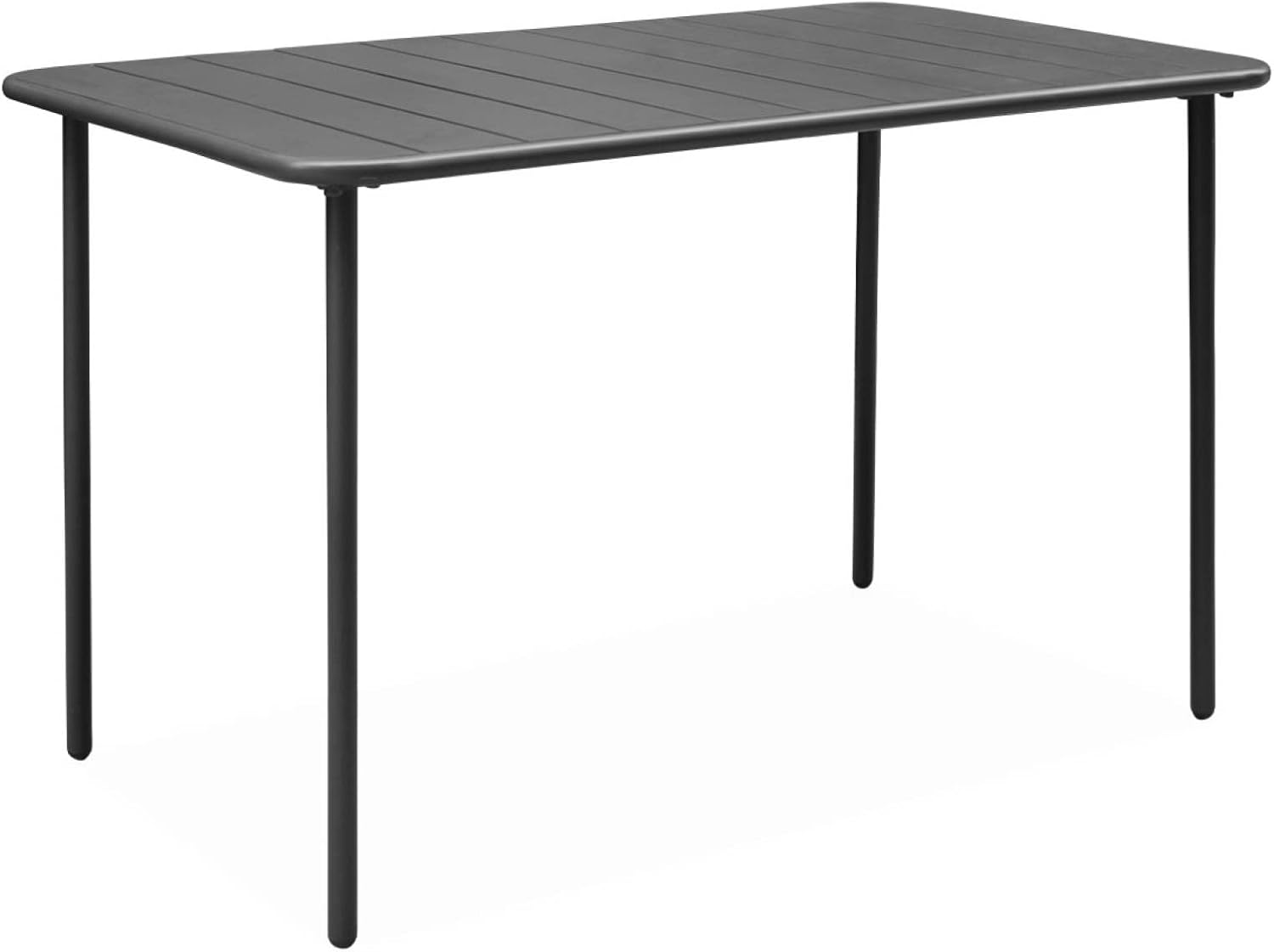 Table à manger, Table de Jardin métal 4 Places. Anthracite. Amelia. 120x70cm. Traitement antirouille., Anthracite – Alice's Garden