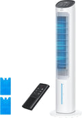 DREO, Rafraîchisseur d'Air Évaporatif 40 Pouces, Télécommande, 3 Modes, Blanc/Bleu/Noir, 4 Vitesses, Oscillation à 80°, Blanc