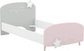 Lit, Lit 1 Personne Qui s'Intègre à Notre Collection de Meubles de Chambre d'Enfant, Gris/Rose/Blanc – CBA, Peinture Non Toxique