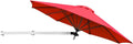 COSTWAY, Parasol Mural en Aluminium Ø 250 CM, Parasol en Porte-à-Faux de Balcon avec Mât Réglable, pour Terrasse, Rouge, Jardin, Café