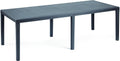 Table d'extérieur Roma, 150/220x90h72 cm, Table de jardin extensible effet rotin – Dmora, 100% Made in Italy, Anthracite