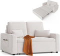 Canapé-lit, 147 x 196 x 87 cm, avec fonction de sommeil – Xbro, 2 places, extensible, canapé-lit moderne, en velours beige