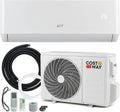COSTWAY Lit, 12000 BTU/ 3, 4 kW, Clim Inverter Réversible Pompe à Chaleur, Blanc, R32, Classe A++ / A+, Faible Consommation, Auto-nettoyage