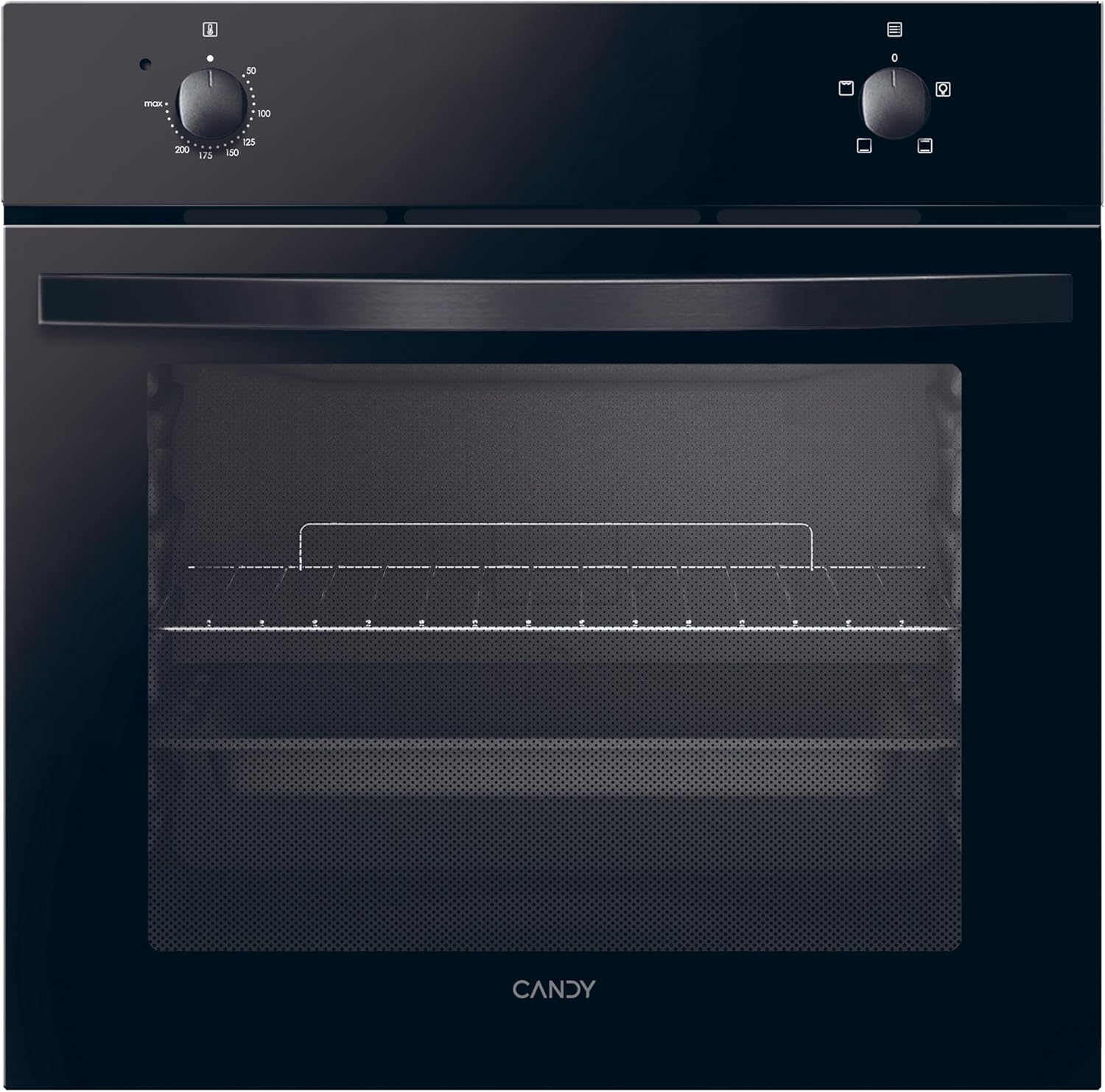 CANDY N100, Four encastrables, Four encastrable émail lisse FIDC N100, 70 litres, 3 modes de cuisson, Noir